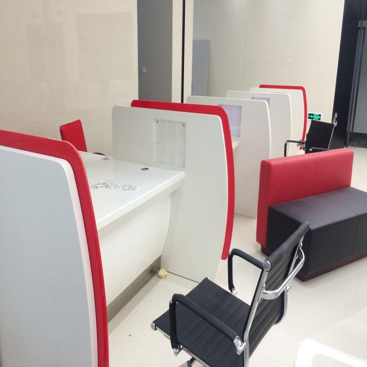 工廠按需制作 人造石板材 承接銀行人造石產(chǎn)品裝修工程 接待臺(tái)